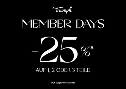 Die Member Days bei Triumph -25% sichern!